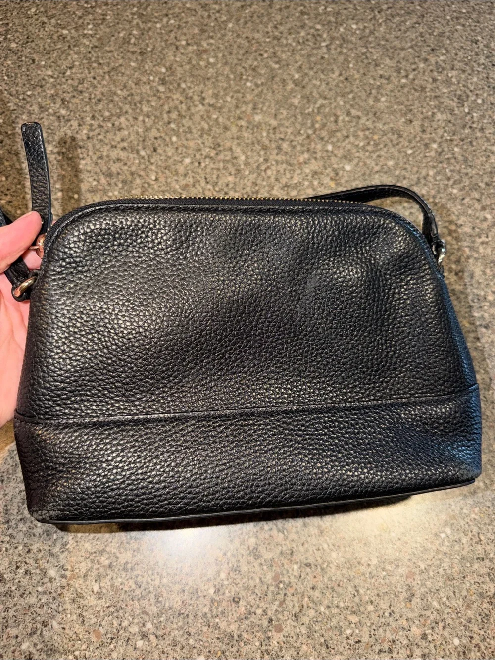 kate spade Black Pebbled Leather Crossbody Bag